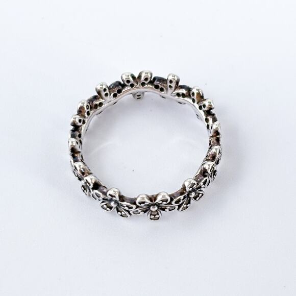 Vintage Pandora Sterling Silver Dazzling Daisy Meadow Ring Size 6 - Picture 3 of 7